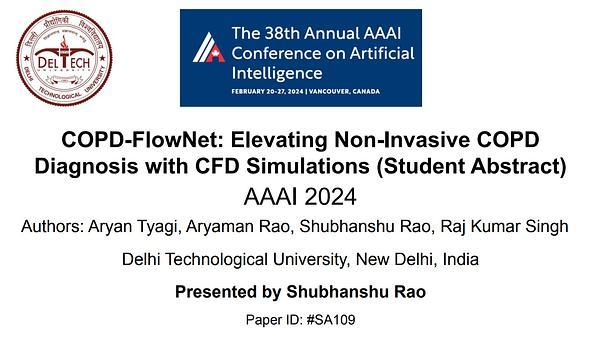 COPD-FlowNet: Elevating Non-invasive COPD Diagnosis with CFD Simulations (Student Abstract)