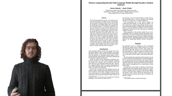 Memory-Augmenting Decoder-Only Language Models through Encoders (Student Abstract) | VIDEO