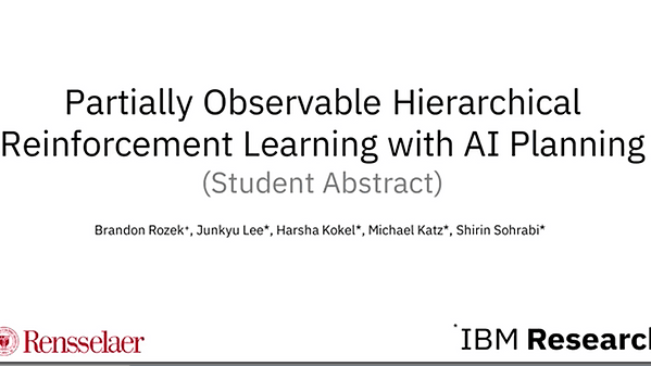 Partially Observable Hierarchical Reinforcement Learning with AI Planning (Student Abstract)