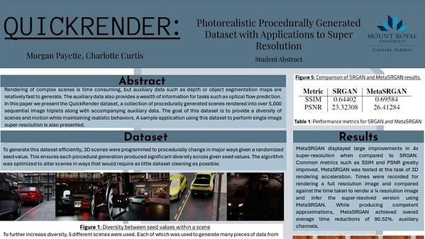 QuickRender: A Photorealistic Procedurally Generated Dataset with Applications to Super Resolution (Student Abstract)