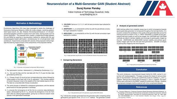Neuroevolution of a Multi-Generator GAN (Student Abstract)
