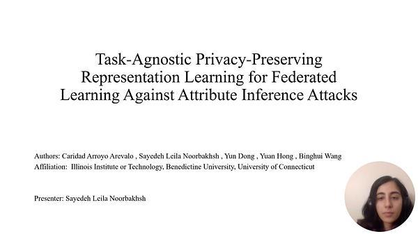 Task-Agnostic Privacy-Preserving Representation Learning for Federated Learning against Attribute Inference Attacks