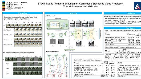 STDiff: Spatio-Temporal Diffusion for Continuous Stochastic Video Prediction