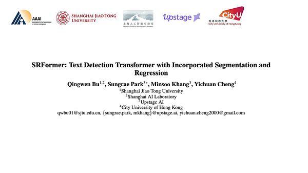 SRFormer: Text Detection Transformer with Incorporated Segmentation and Regression
