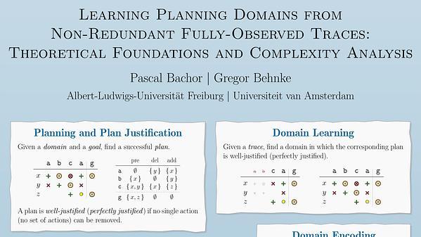 Learning Planning Domains from Non-redundant Fully-Observed Traces: Theoretical Foundations and Complexity Analysis