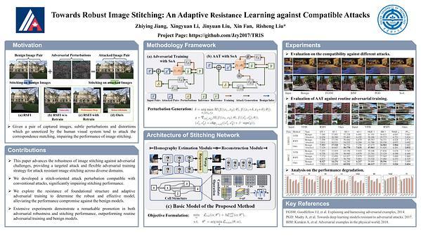 Towards Robust Image Stitching: An Adaptive Resistance Learning against Compatible Attacks