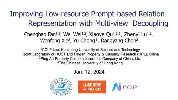 Enhancing Low-Resource Relation Representations through Multi-View Decoupling