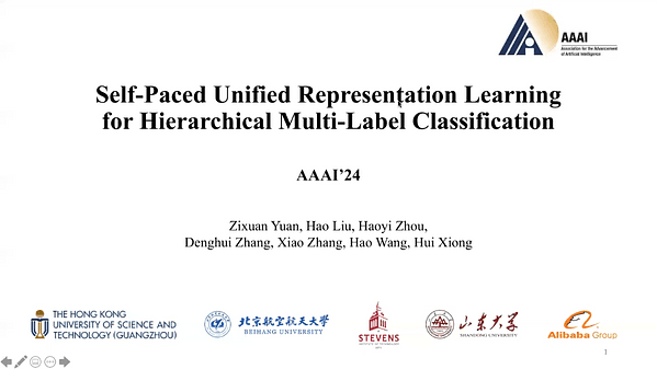 Self-Paced Unified Representation Learning for Hierarchical Multi-Label Classification