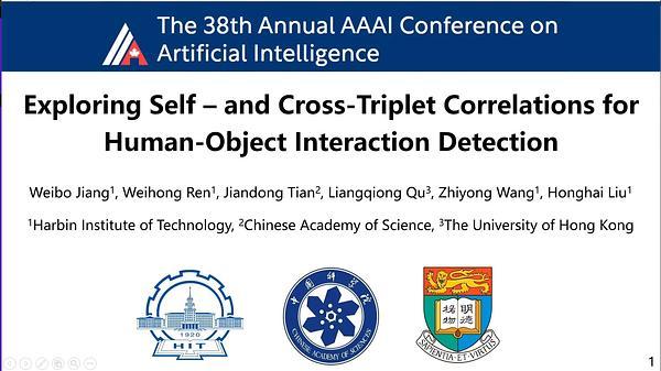 Exploring Self- and Cross-Triplet Correlations for Human-Object Interaction Detection