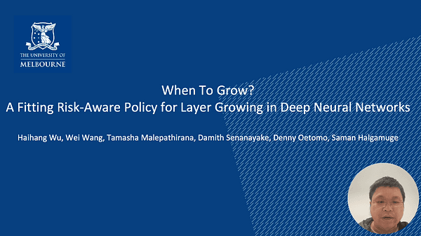 When to Grow? A Fitting Risk-Aware Policy for Layer Growing in Deep Neural Networks