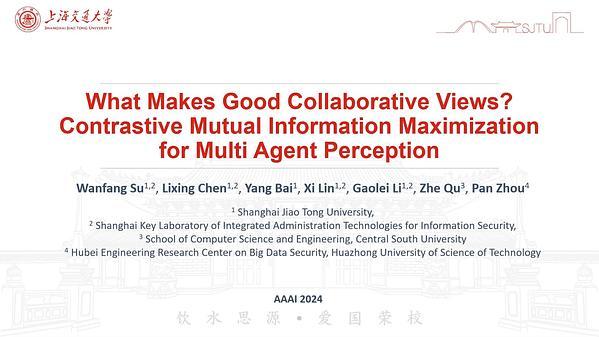 What Makes Good Collaborative Views? Contrastive Mutual Information Maximization for Multi-Agent Perception