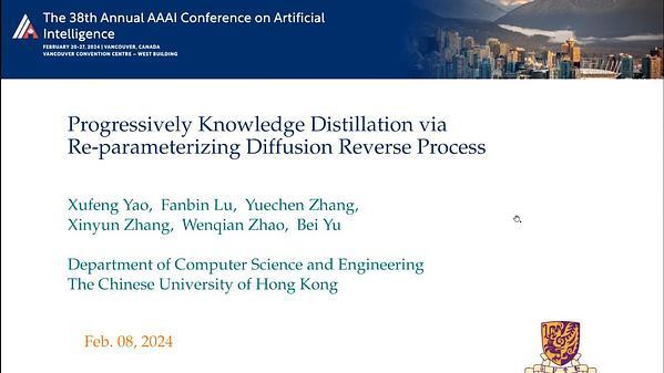 Progressively Knowledge Distillation via Re-parameterizing Diffusion Reverse Process