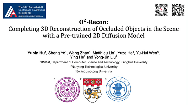 O^2-Recon: Completing 3D Reconstruction of Occluded Objects in the Scene with a Pre-trained 2D Diffusion Model | VIDEO