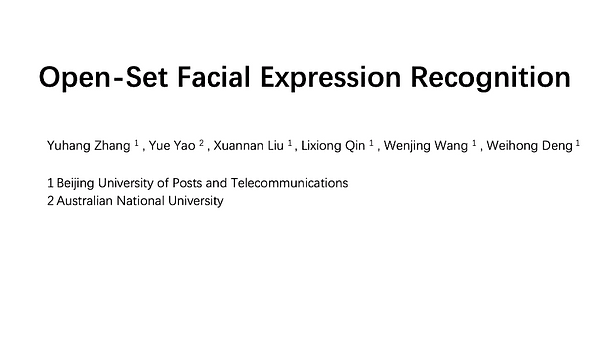 Open-Set Facial Expression Recognition | VIDEO