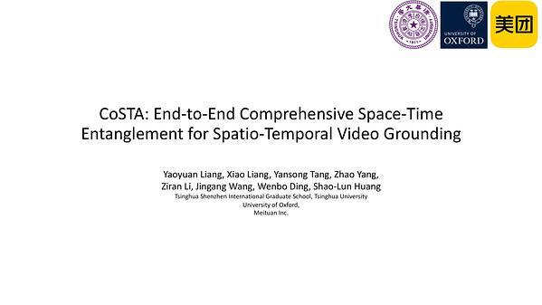 CoSTA: End-to-End Comprehensive Space-Time Entanglement for Spatio-Temporal Video Grounding