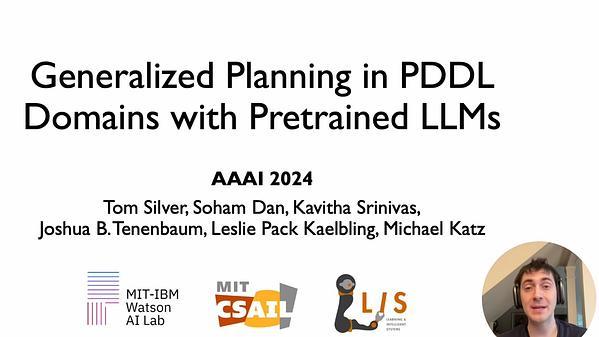 Generalized Planning in PDDL Domains with Pretrained Large Language Models | VIDEO