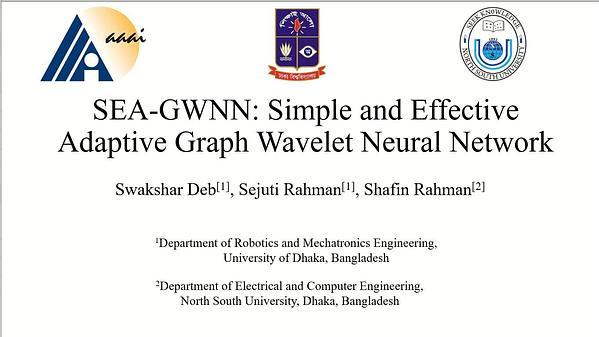 SEA-GWNN: Simple and Effective Adaptive Graph Wavelet Neural Network