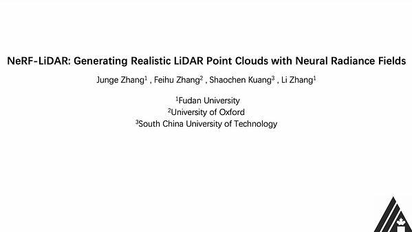 NeRF-LiDAR: Generating Realistic LiDAR Point Clouds with Neural Radiance Fields