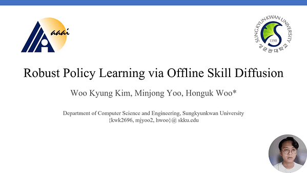 Robust Policy Learning via Offline Skill Diffusion | VIDEO