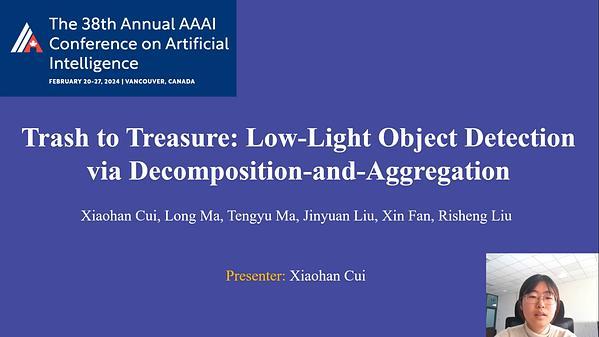 Trash to Treasure: Low-Light Object Detection via Decomposition-and-Aggregation | VIDEO