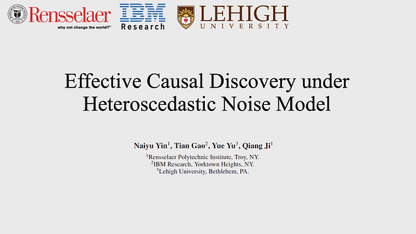 Effective Causal Discovery under Identifiable Heteroscedastic Noise Model