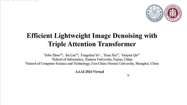 Efficient Lightweight Image Denoising with Triple Attention Transformer