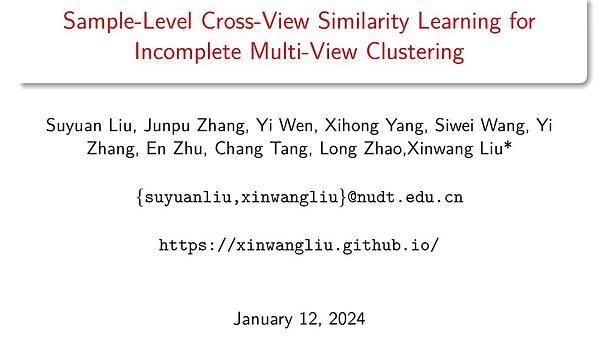 Sample-Level Cross-View Similarity Learning for Incomplete Multi-View Clustering