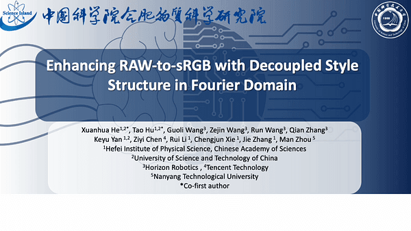 Enhancing RAW-to-sRGB with Decoupled Style Structure in Fourier Domain | VIDEO