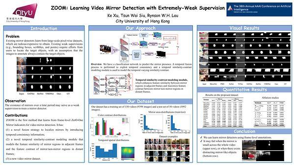 ZOOM: Learning Video Mirror Detection with Extremely-Weak Supervision