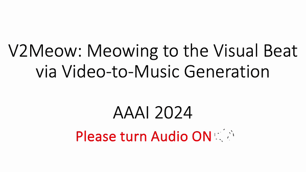 V2Meow: Meowing to the Visual Beat via Video-to-Music Generation