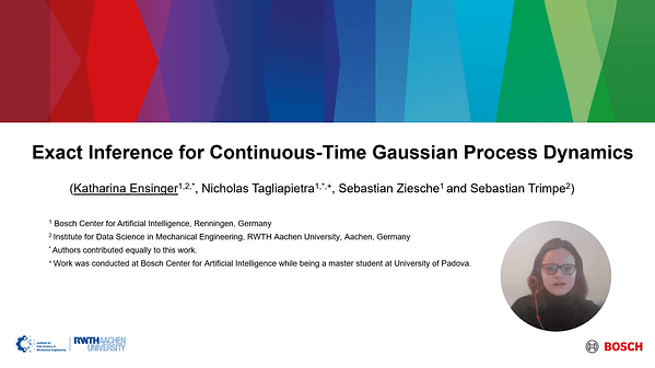 Exact Inference for Continuous-Time Gaussian Process Dynamics | VIDEO