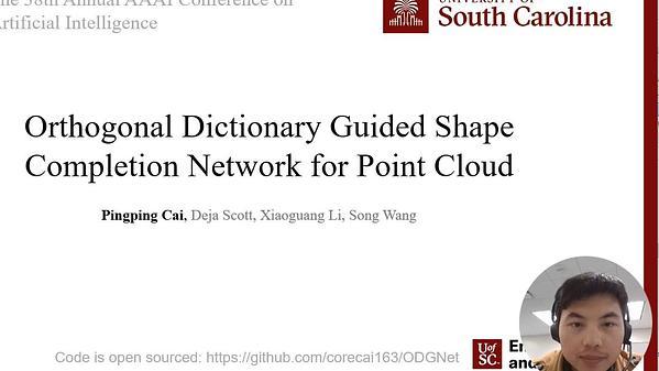 Orthogonal Dictionary Guided Shape Completion Network for Point Cloud