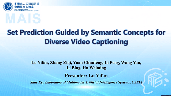 Set Prediction Guided by Semantic Concepts for Diverse Video Captioning