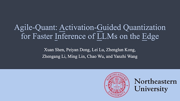 Agile-Quant: Activation-Guided Quantization for Faster Inference of LLMs on the Edge