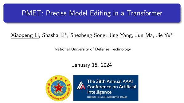 PMET: Precise Model Editing in a Transformer