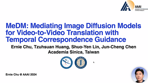 MeDM: Mediating Image Diffusion Models for Video-to-Video Translation with Temporal Correspondence Guidance