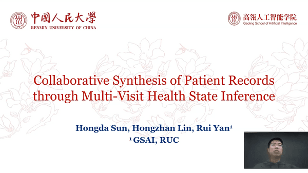 Collaborative Synthesis of Patient Records through Multi-Visit Health State Inference