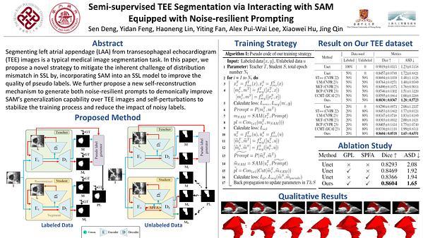 Semi-supervised TEE Segmentation via Interacting with SAM Equipped with Noise-Resilient Prompting