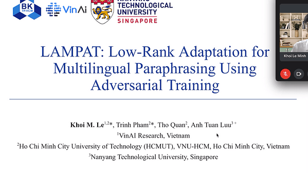 LAMPAT: Low-Rank Adaption for Multilingual Paraphrasing Using Adversarial Training