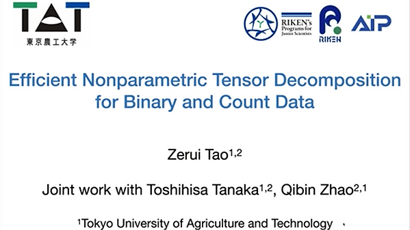 Efficient Nonparametric Tensor Decomposition for Binary and Count Data | VIDEO