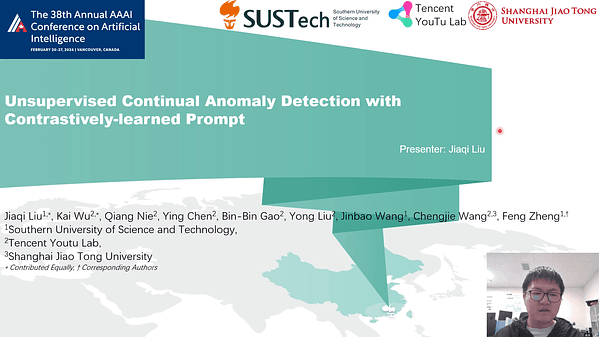 Unsupervised Continual Anomaly Detection with Contrastively-Learned Prompt | VIDEO