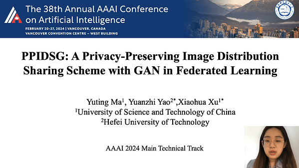 PPIDSG: A Privacy-Preserving Image Distribution Sharing Scheme with GAN in Federated Learning | VIDEO