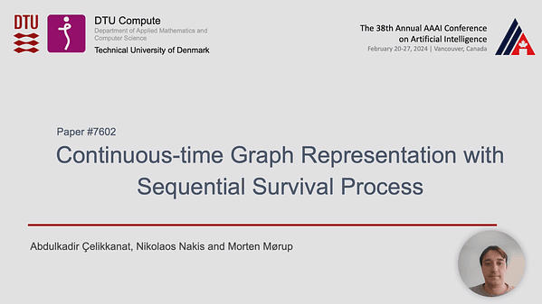 Continuous-Time Graph Representation with Sequential Survival Process | VIDEO