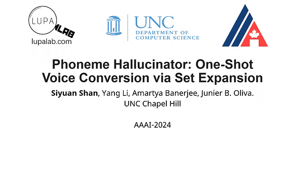 Phoneme Hallucinator: One-Shot Voice Conversion via Set Expansion | VIDEO