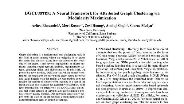 DGCLUSTER: A Neural Framework for Attributed Graph Clustering via Modularity Maximization