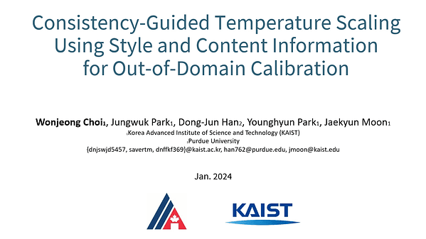 Consistency-Guided Temperature Scaling Using Style and Content Information for Out-of-Domain Calibration | VIDEO