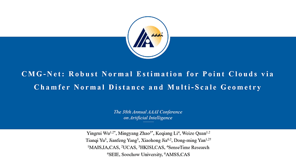 CMG-Net: Robust Normal Estimation for Point Clouds via Chamfer Normal Distance and Multi-Scale Geometry | VIDEO