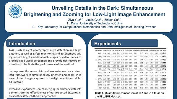 Unveiling Details in the Dark: Simultaneous Brightening and Zooming for Low-Light Image Enhancement