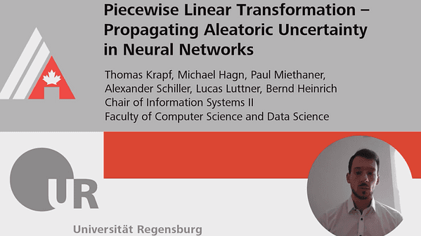Piecewise Linear Transformation – Propagating Aleatoric Uncertainty in Neural Networks | VIDEO