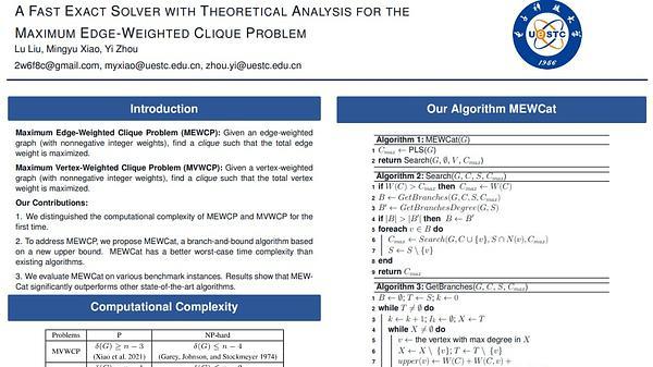 A Fast Exact Solver with Theoretical Analysis for the Maximum Edge-Weighted Clique Problem